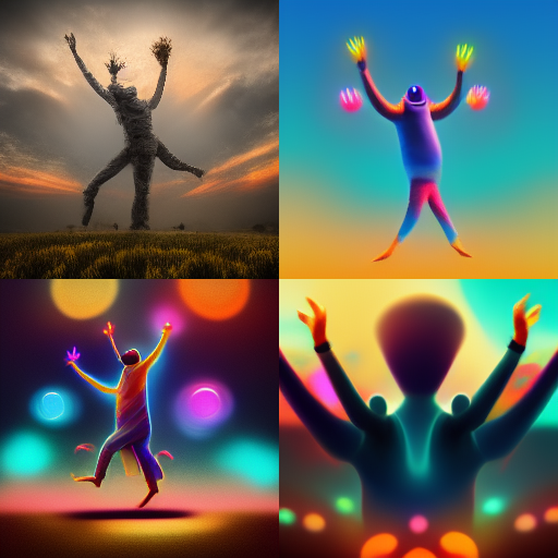 Happy Man Dancing at a Massive Techno Party - 4K HDR Version 3