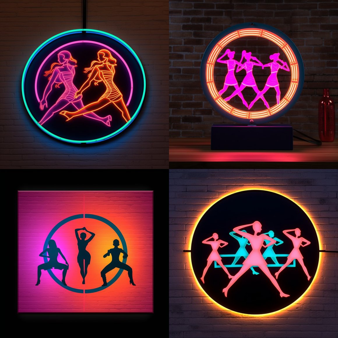 Retro Gymnastics Neon Fiesta T-Shirt Design