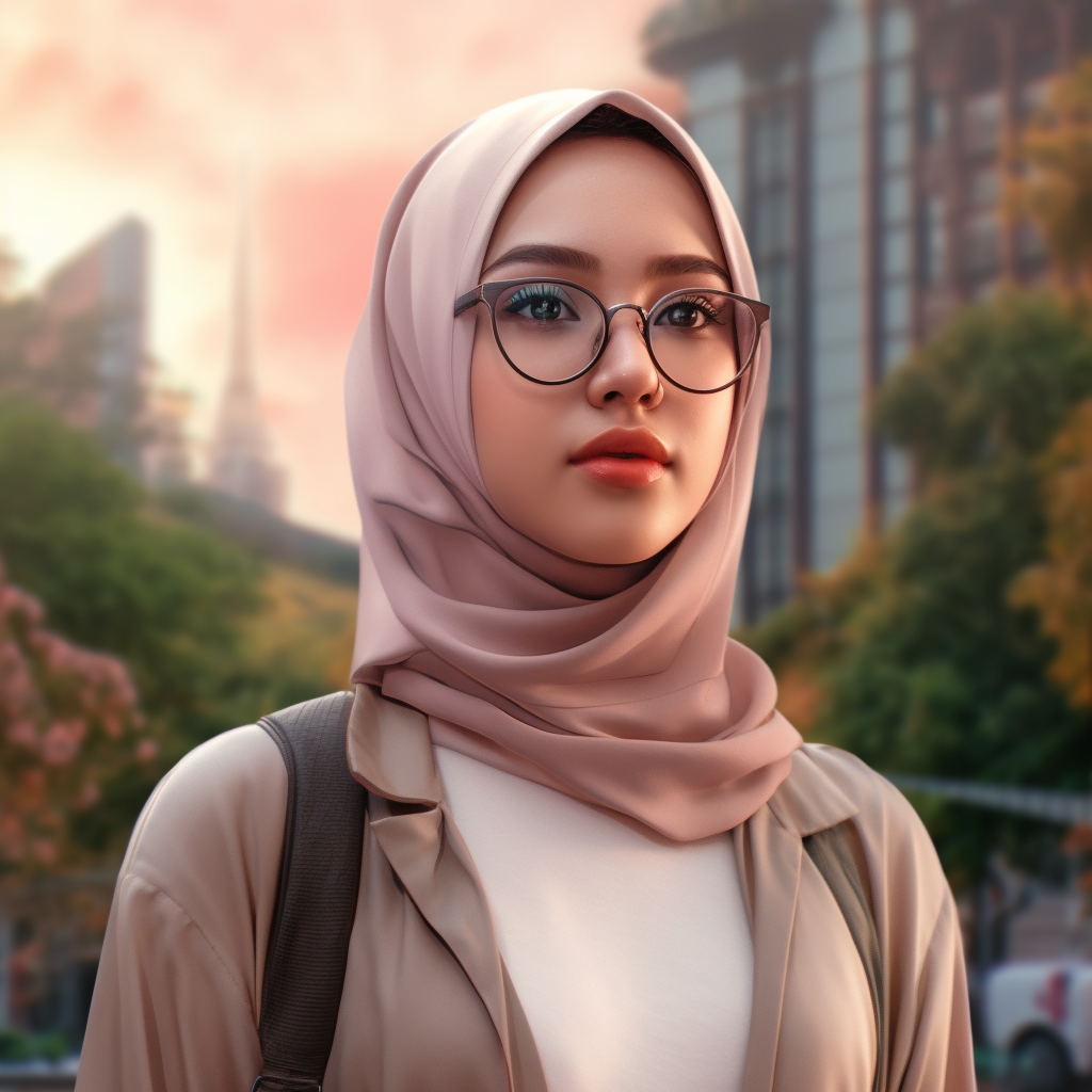 Detailed 8K Realistic Image of a Young Malay University Student