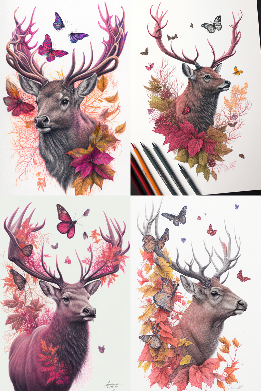Harmony of Nature: Autumn Stag Encounter