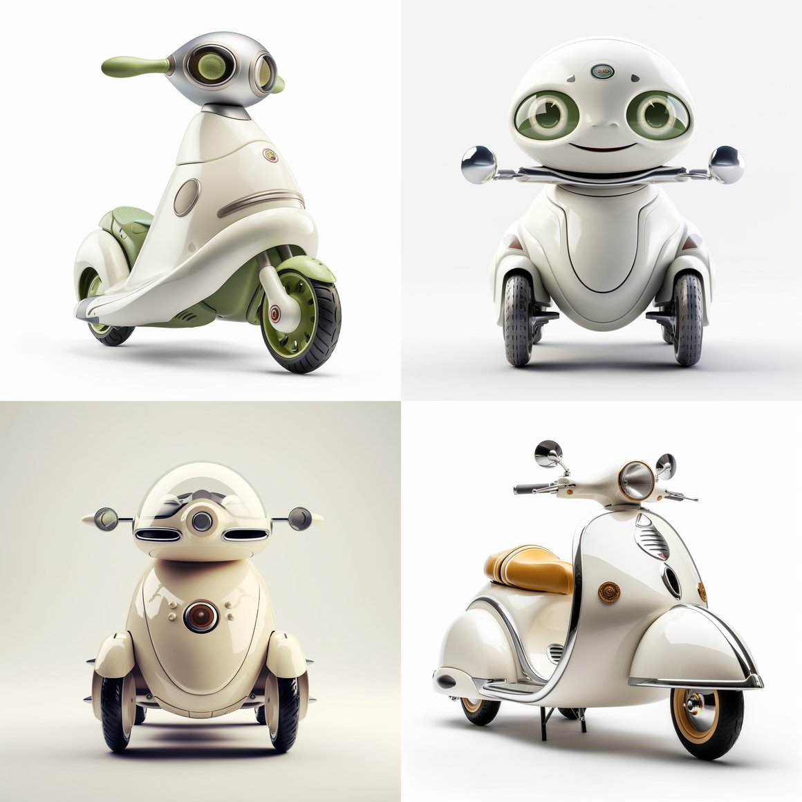 Retro-Futuristic EV Scooter Studio Shoot