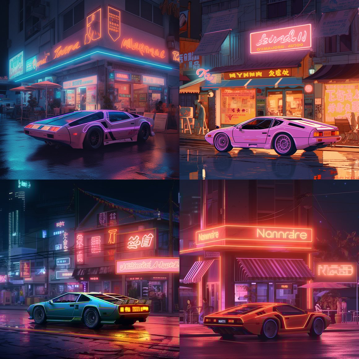 Neon Diner & Lambo Countach Chronicles - Version 5