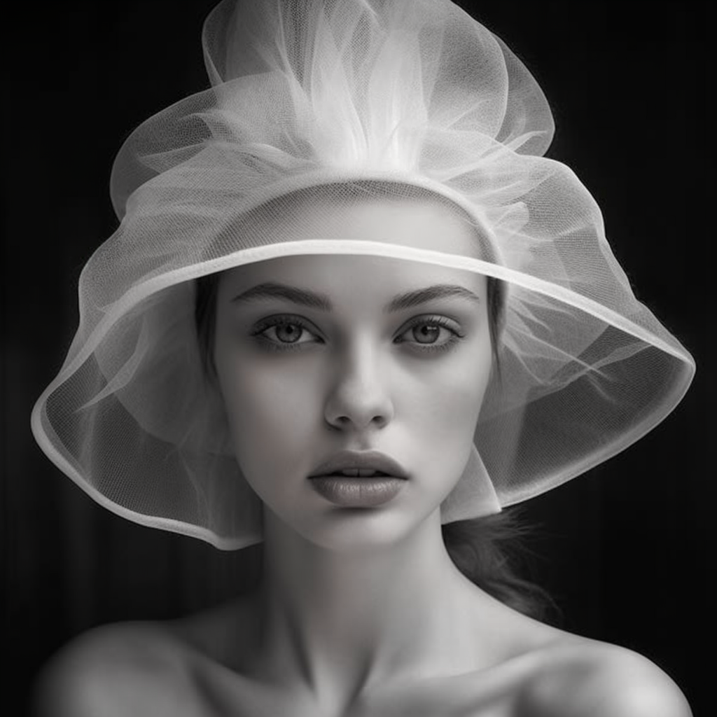 Mid-way Through Crafting Tulle and Organza Hat