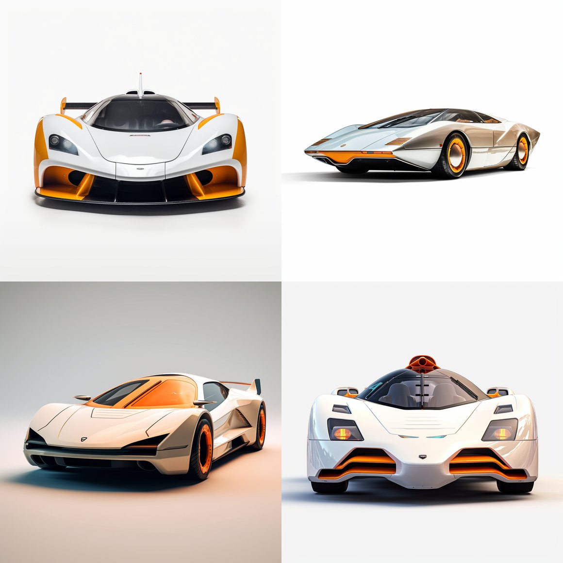 Retro-futuristic Electric Car Vision