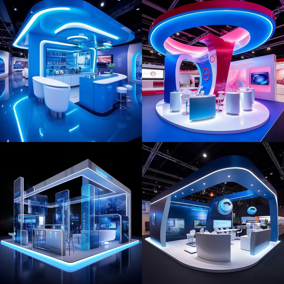 Midway Techno-Blue Expo Booth Design