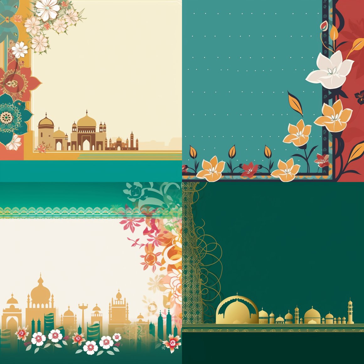 Hari Raya and Hari Gawai Festive PPT Background Design