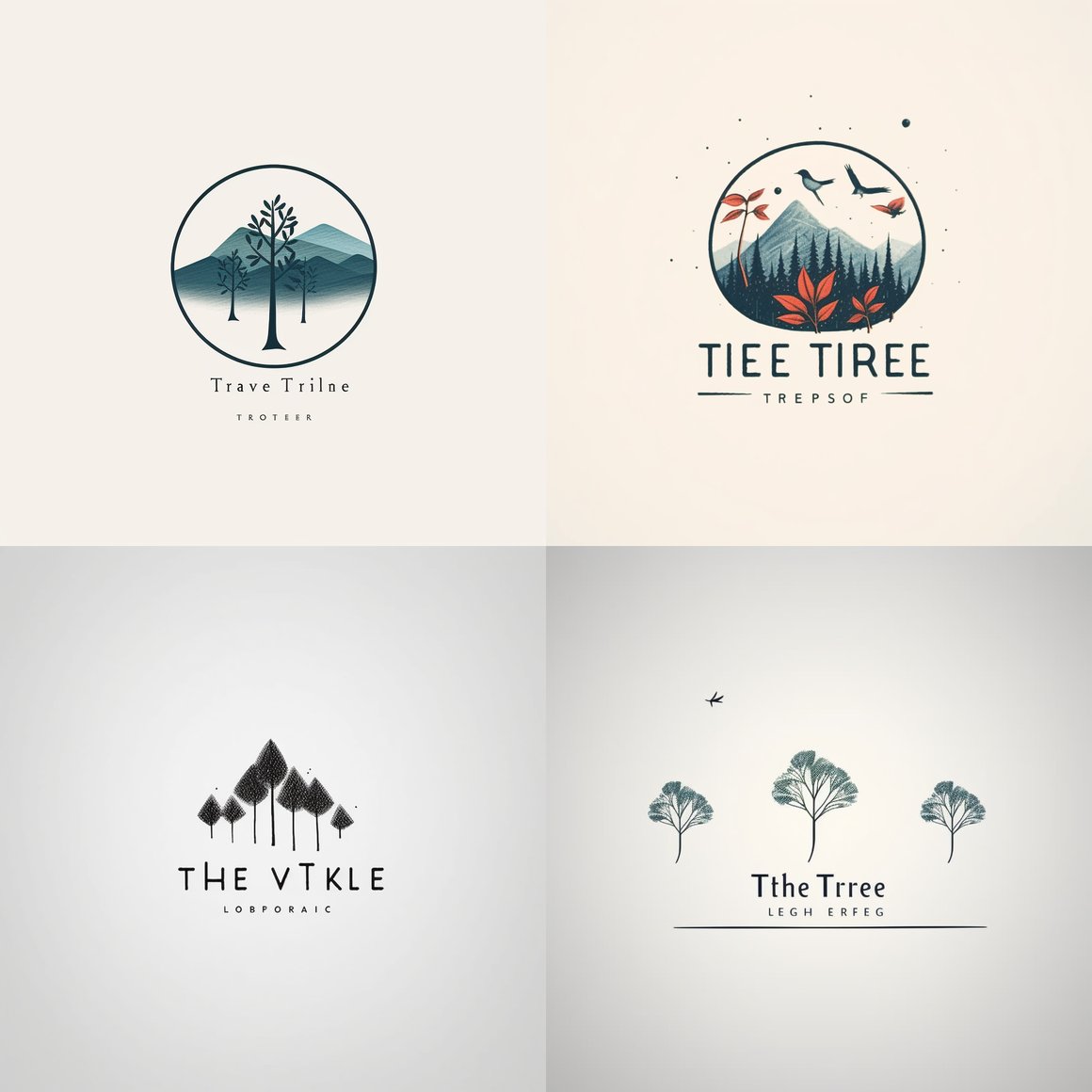 Nature-Inspired Minimalistic Logo Design for 'Three Little Words' Artist
