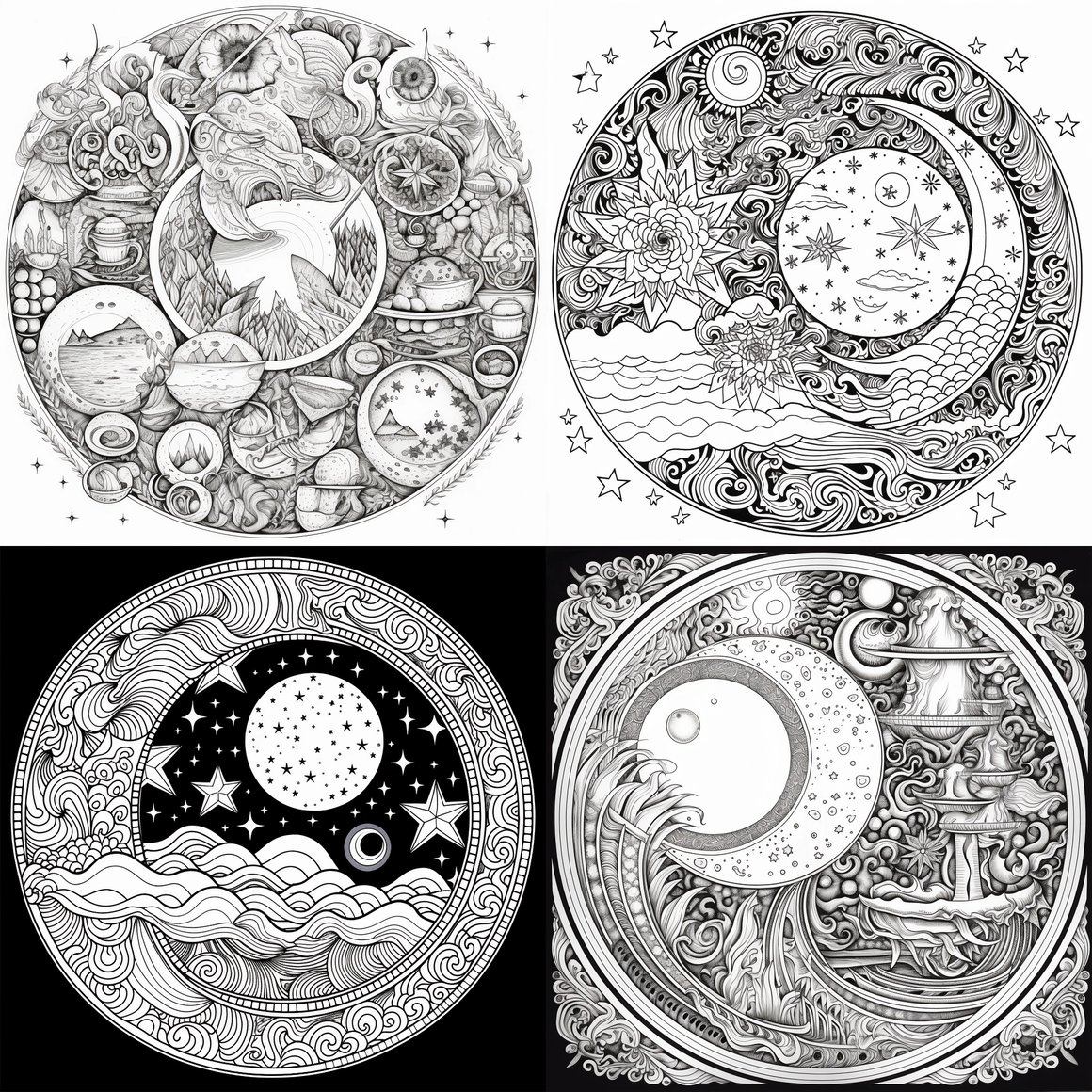 Halfway to the Moon: Children's Space Journey Coloring Book