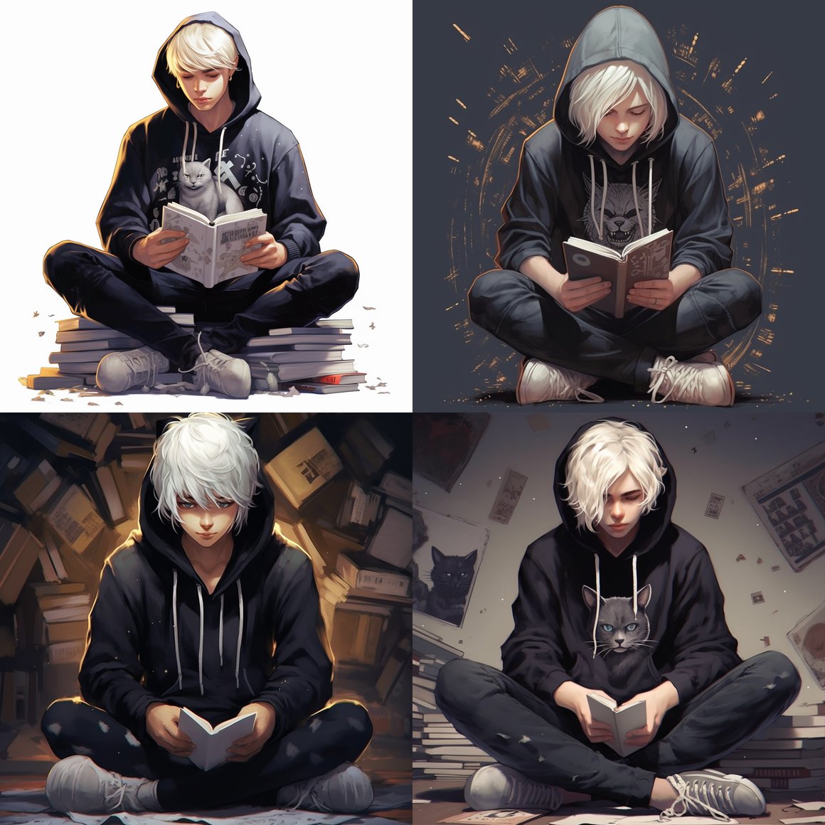 Handsome Adolescent Book Lover: A Full Body Character Art