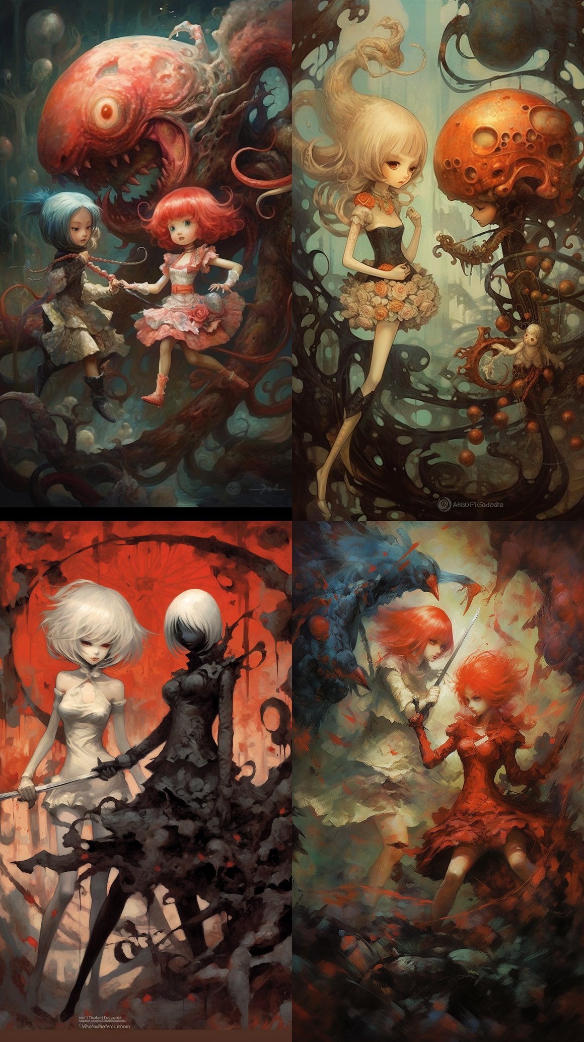 A Surrealist Tale in Sui Ishida's Art style