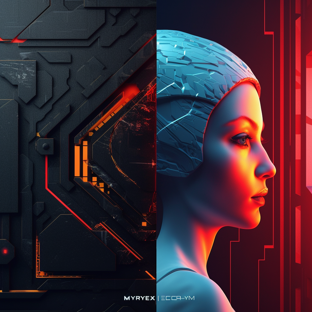 Neon Geometry: A Mid-Journey Through Cyberpunk Aesthetics