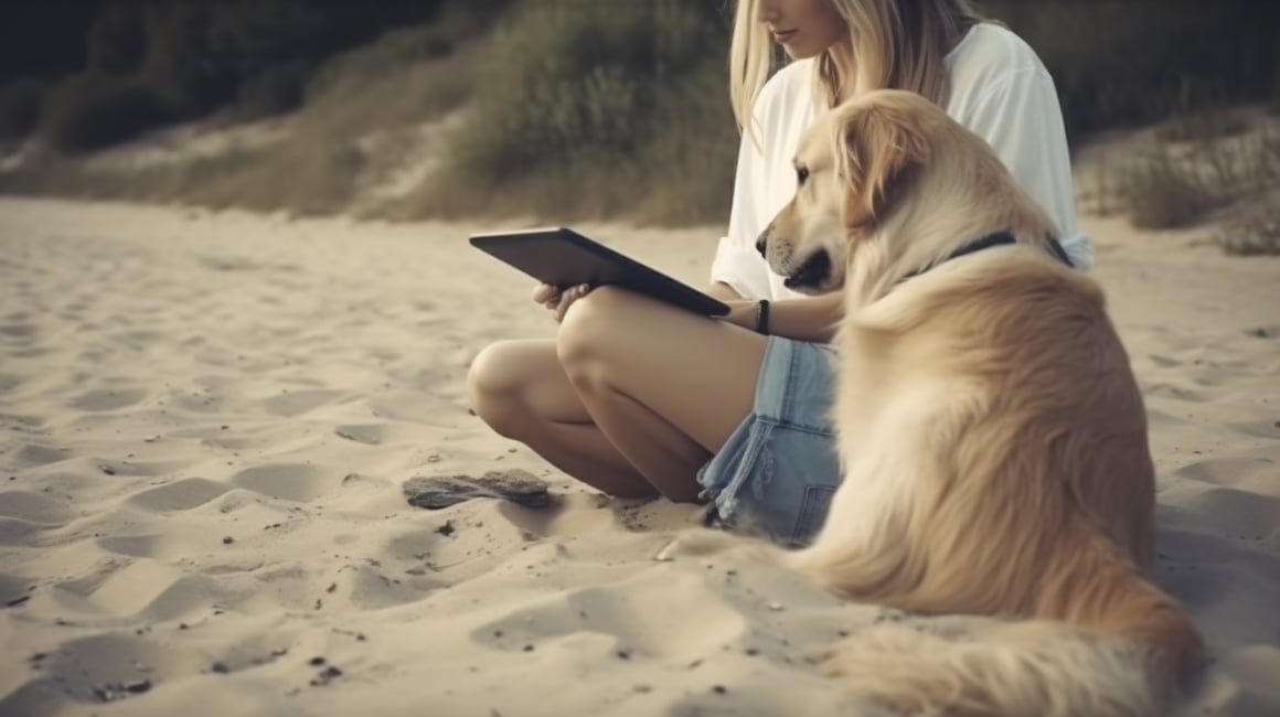 Summer Distractions: A Golden Retriever's Interruption
