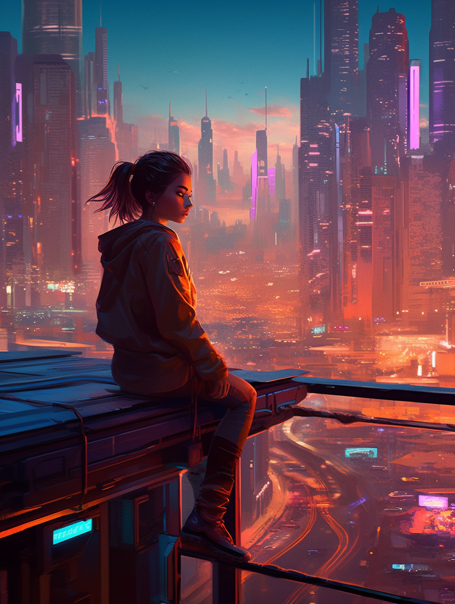 Neon Overdrive: Cyberpunk Metropolis Exploration