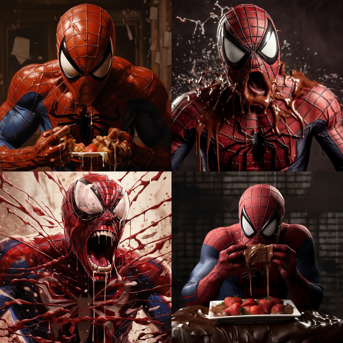Choco-Indulgence: Spiderman's Sweet Temptation