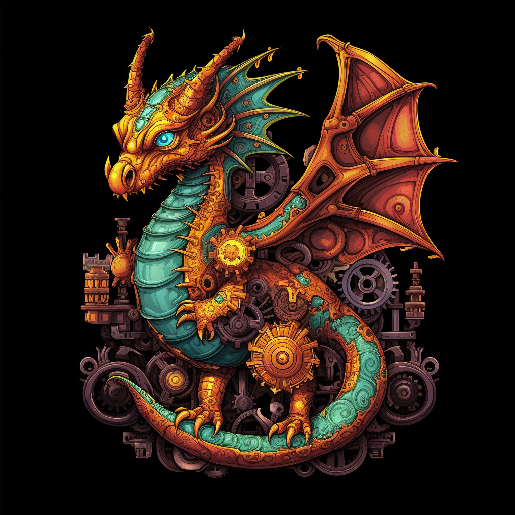 Halfway Through: Vibrant Steampunk Dragon Adventure