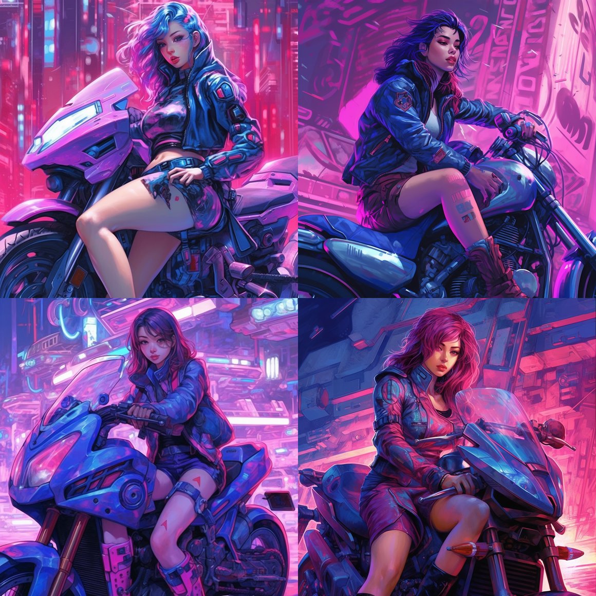 Neon Ride: A Cyberpunk Odyssey