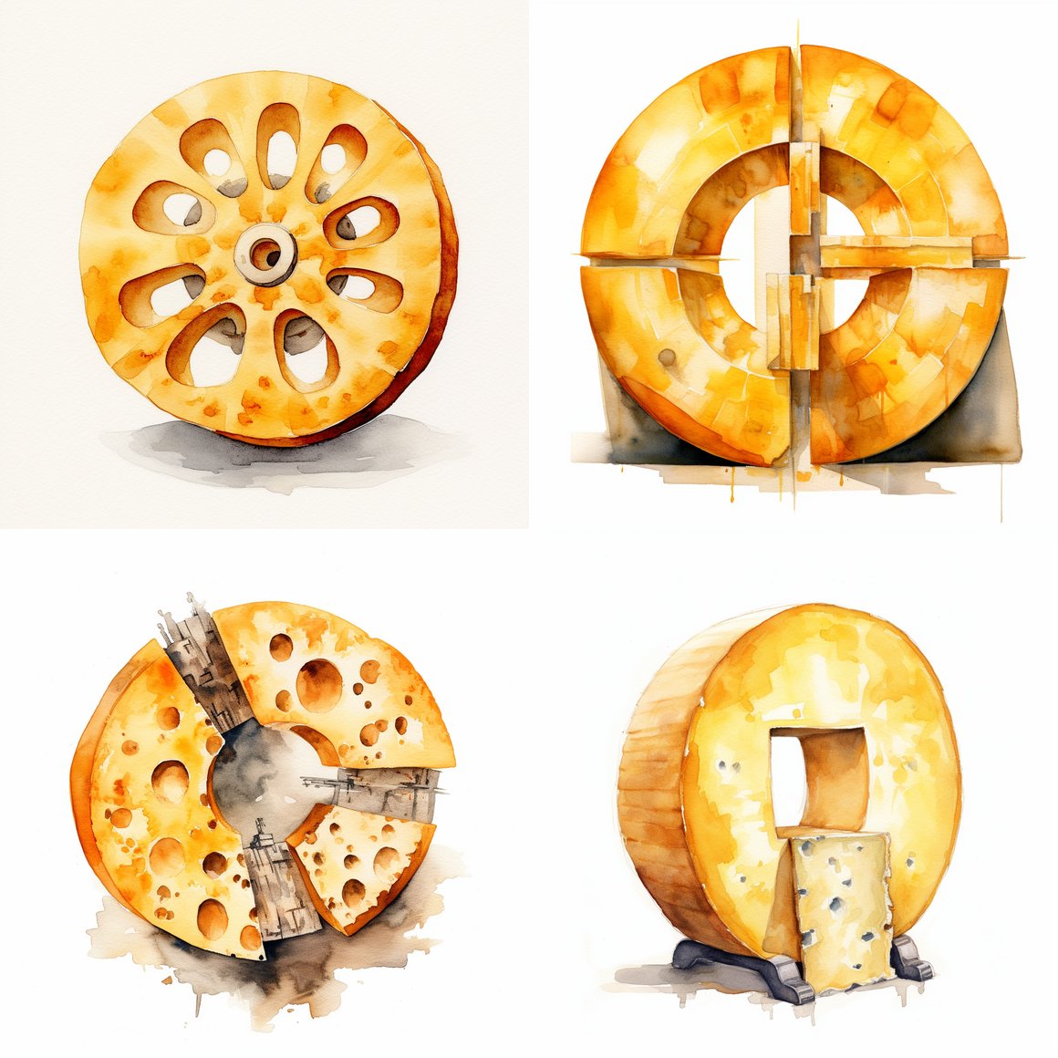 Artistic Interlude: Fromage in Watercolor