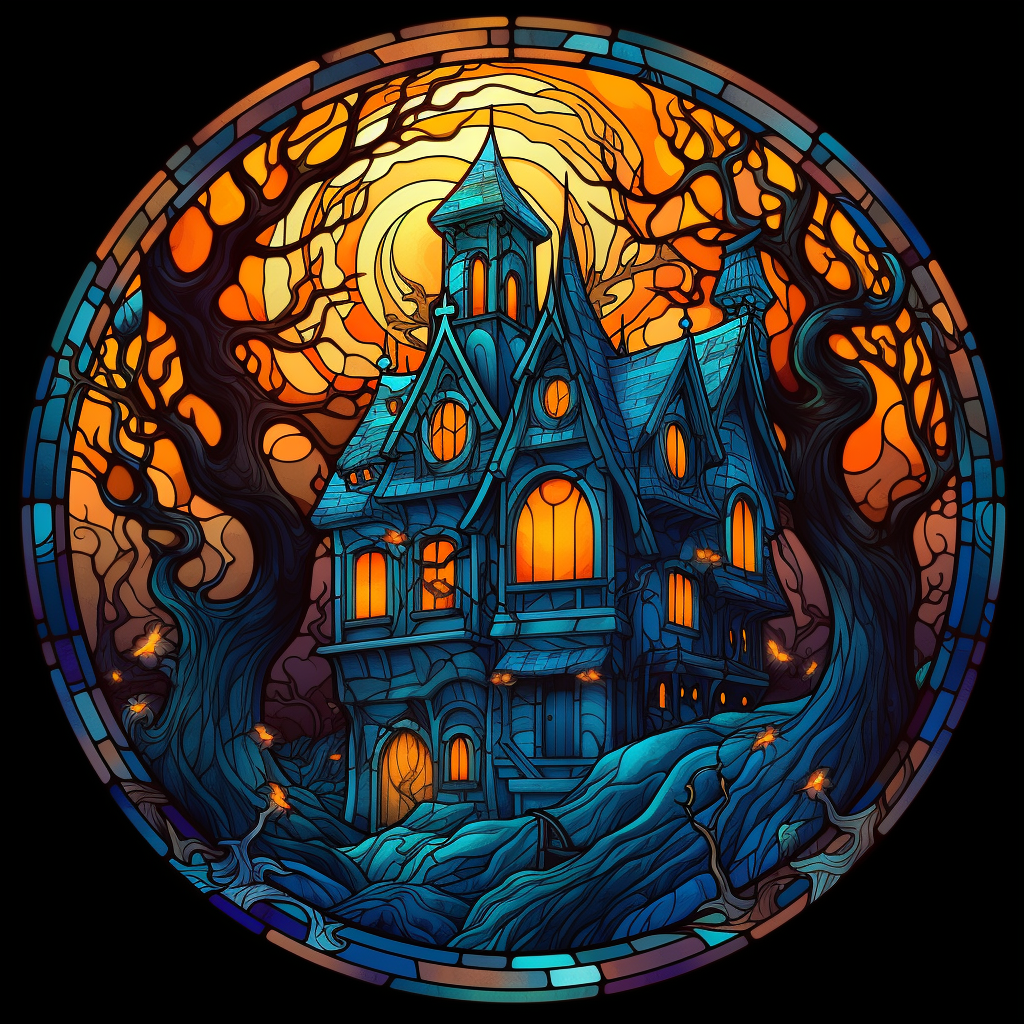 Haunted Artistry: A Stained Glass Odyssey