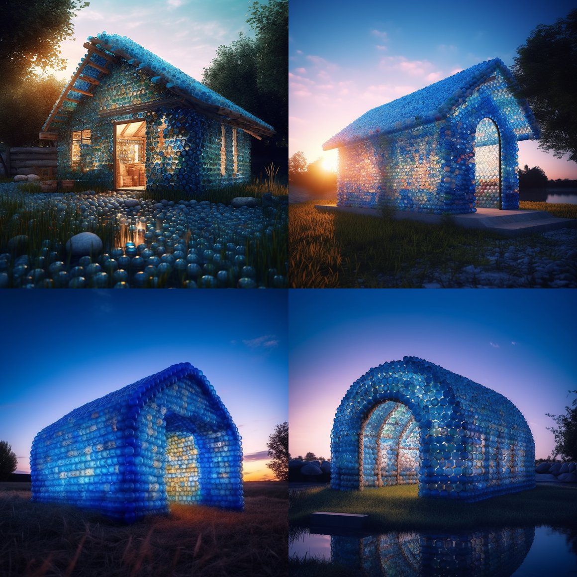 Harmonious Blend of Recycled Artistry and Natural Serenity