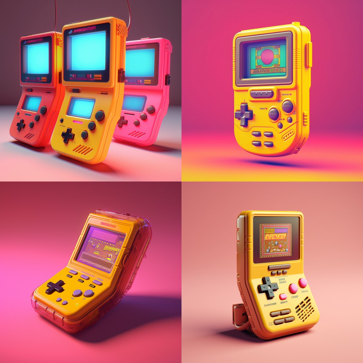Neon Lights Retro Handhelds Design Request