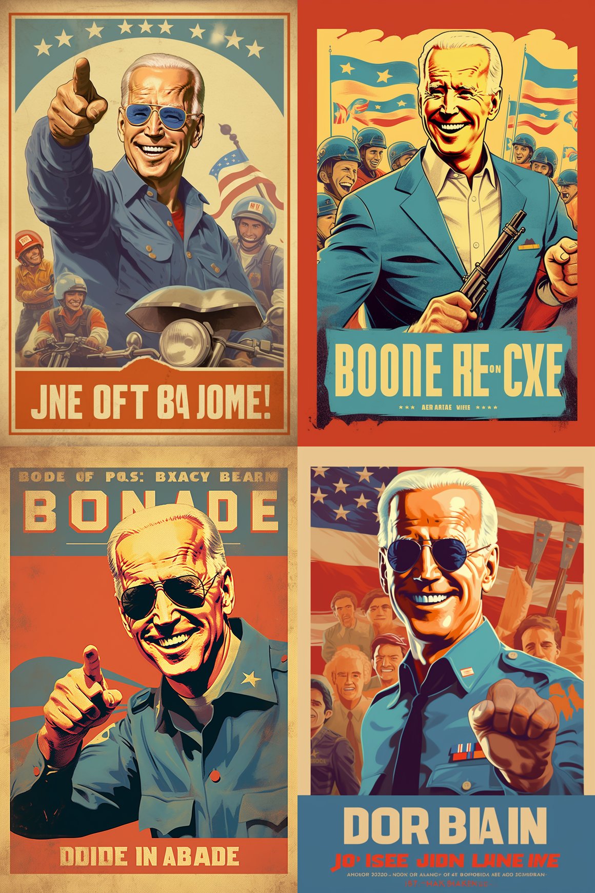 Retro Biden Army Recruitment Poster in Fine Detail