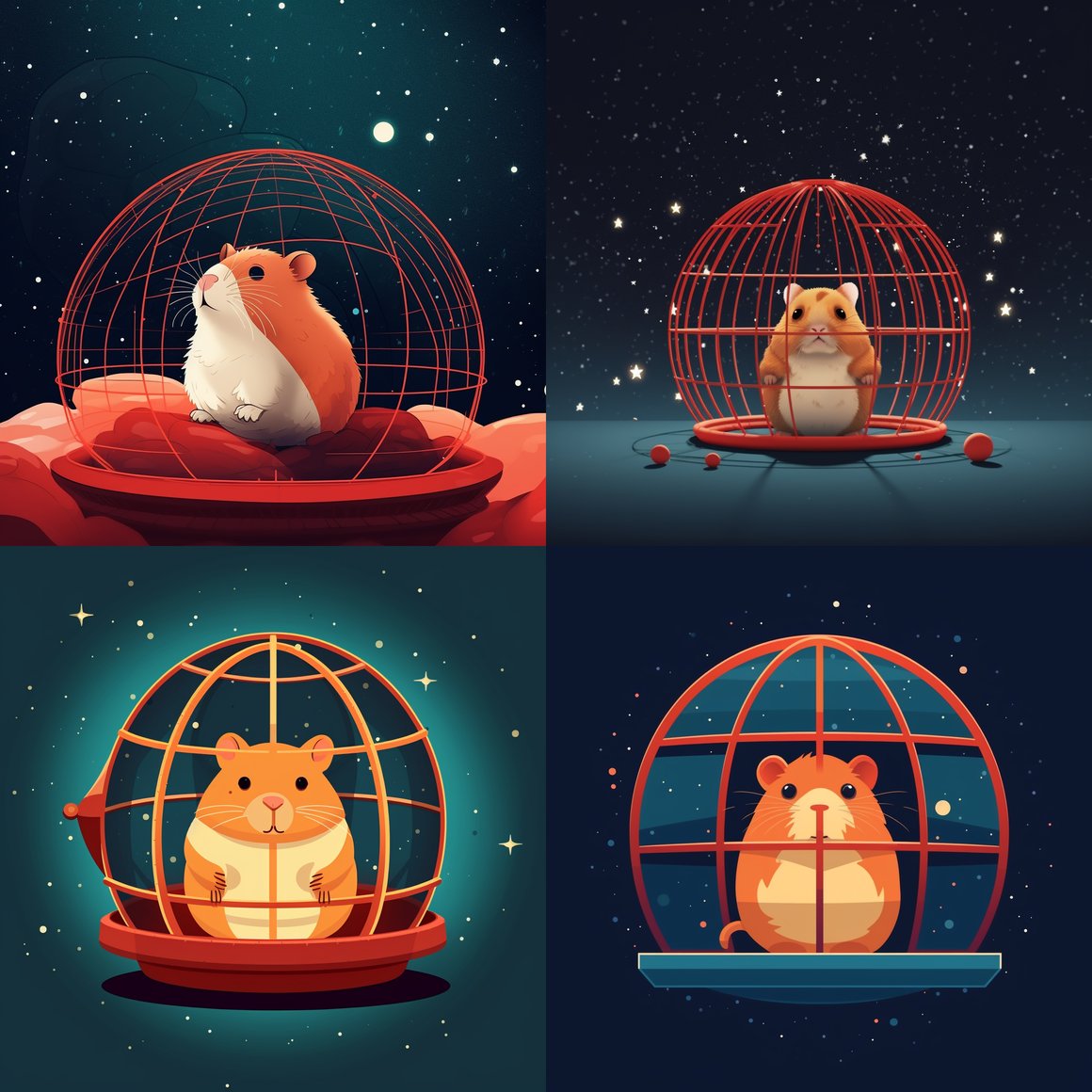 Hamster's Interstellar Discovery: A Mid-Journey Chronicle