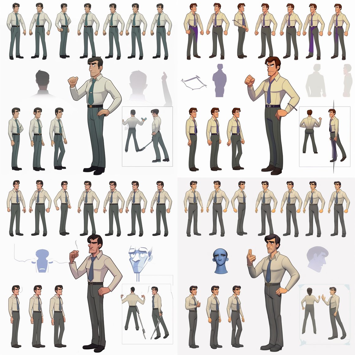 Detailed 2D Animation Character Design in FX Archer Style