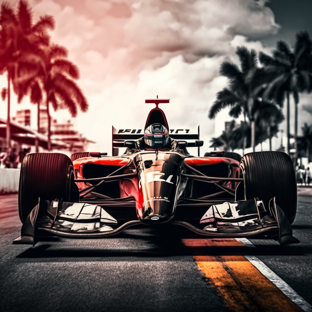 Midday Rush: Formula One Car Racing in Miami