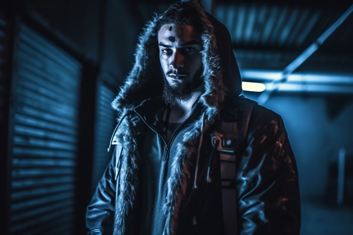 Neo-Viking Ronin: An Apocalyptic Cyberpunk Encounter