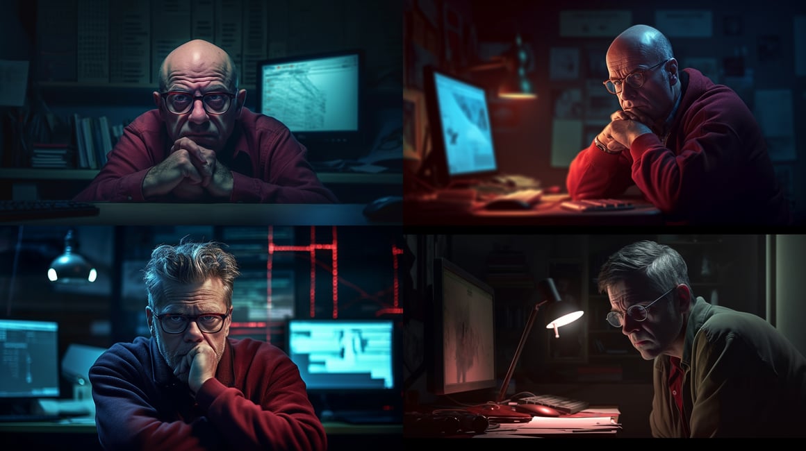 Despair in Digital Domain: A Photorealistic Portrayal