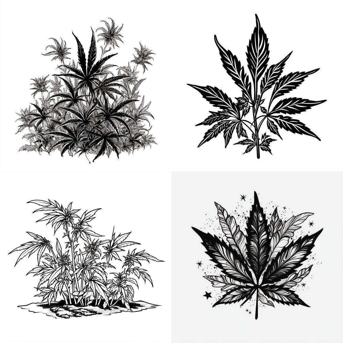Summer High: Fun with Marijuana Line Art