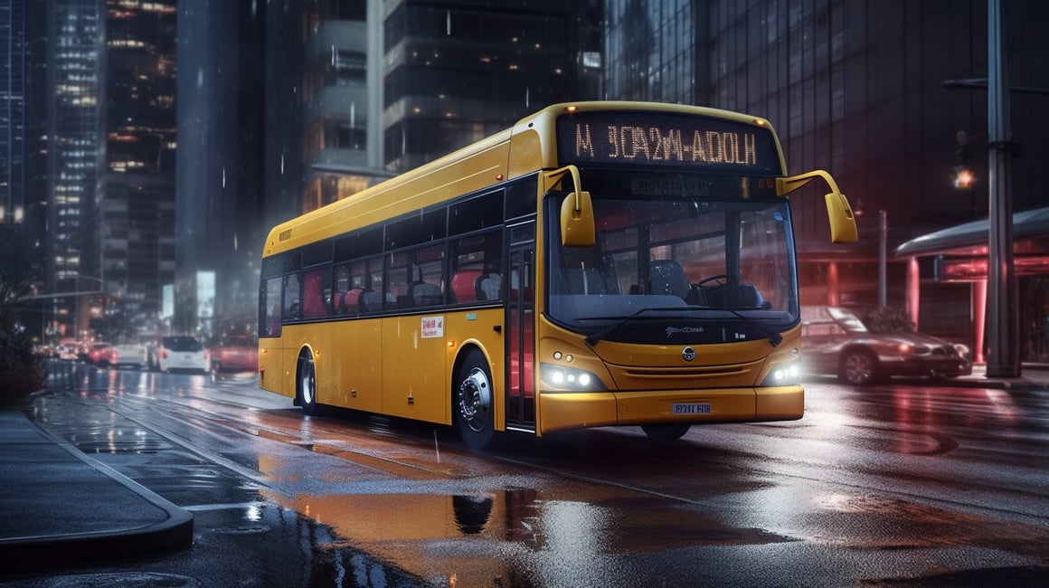 Mid-Trip Hyperrealistic 3D City Bus Game Design Preview