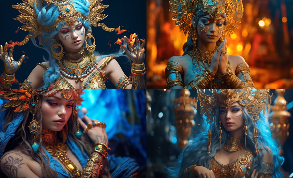 A Surreal Photorealism Journey in Azure & Fire
