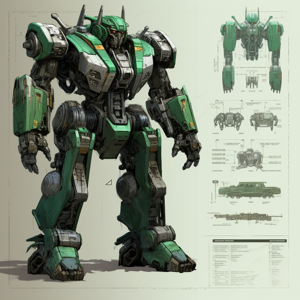 Detailed Cyberpunk Transformer Model: High-Tech Outer Space Design in UHD Quality