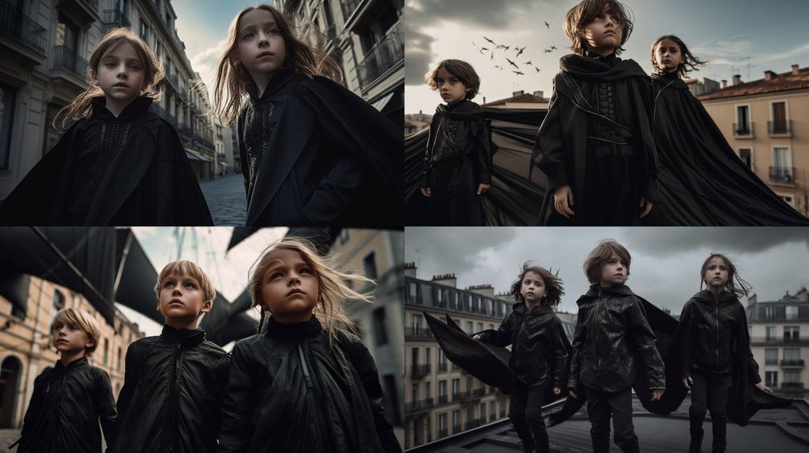 Children's Kite Flight in High Fashion Style