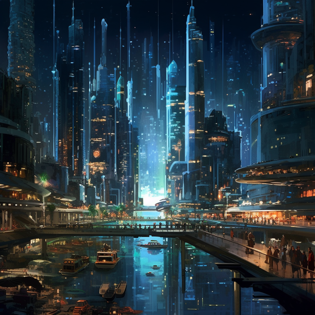 Neon Chronicles: Futuristic New York Under Construction