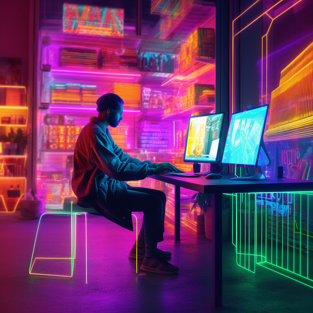 Neon E-Commerce Extravaganza in HD