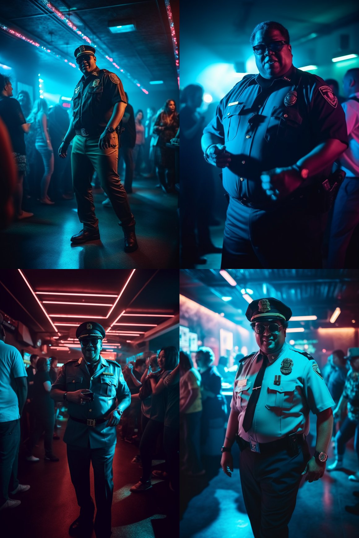 Neon Nightlife: The Dancing Customs Officer