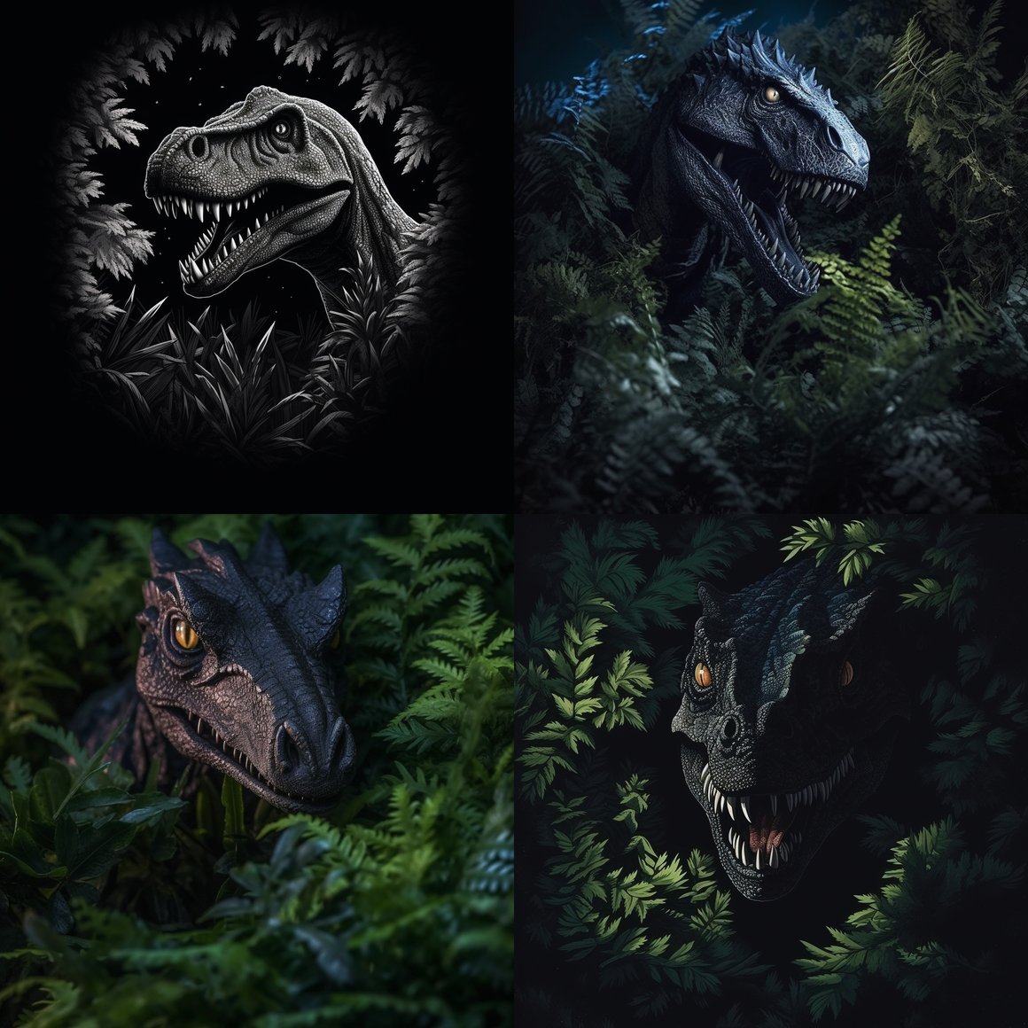 Midnight Encounter with the Vantablack T-Rex