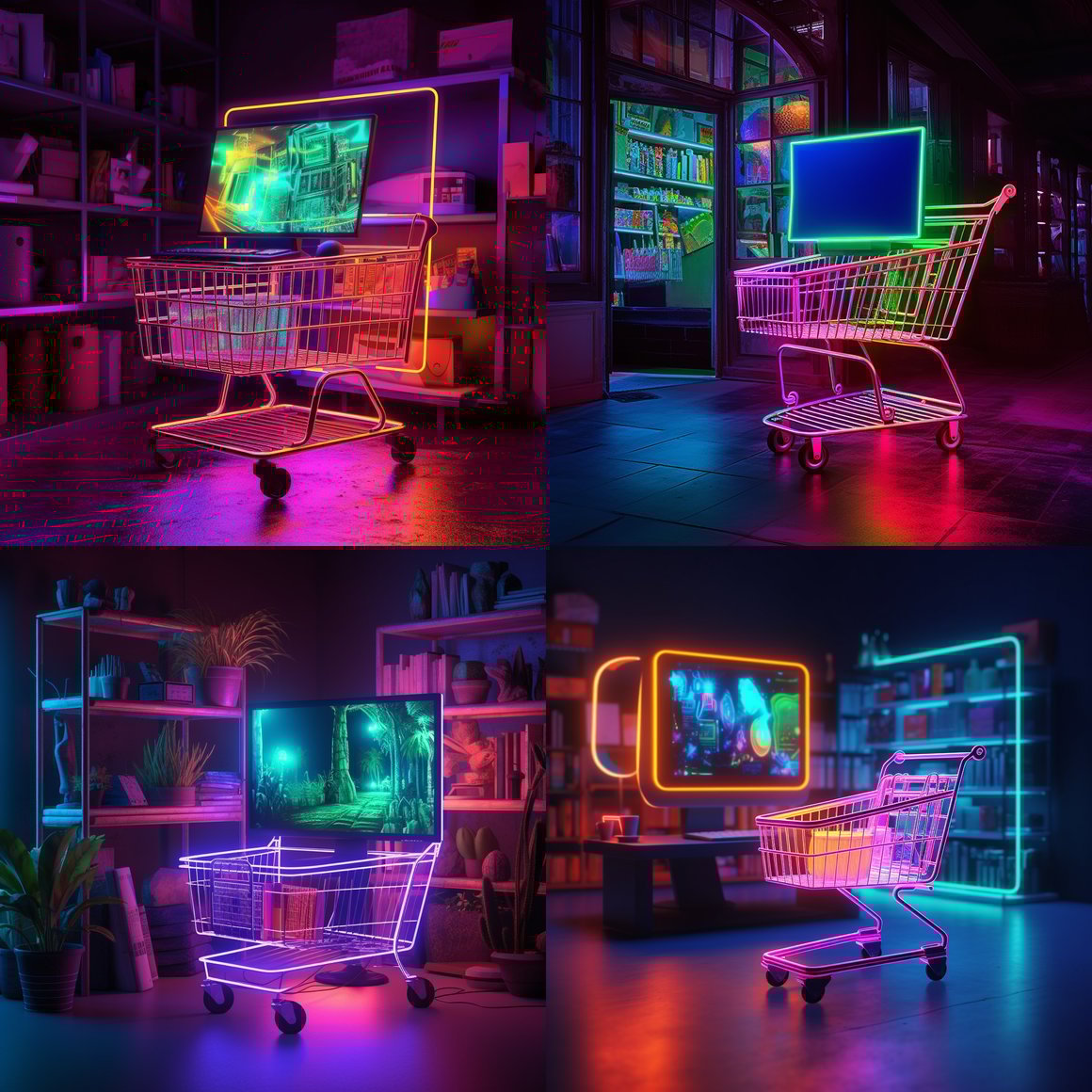Neon Retail: A Digital Shopping Adventure