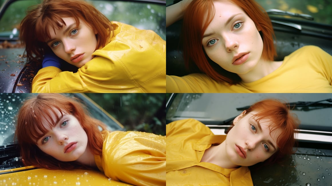 A Vibrant 90s Immersion in a Rain-Kissed Forest