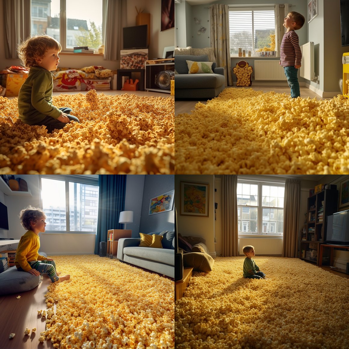 Submerged in Popcorn: A Mid-Journey Snapshot in 4K