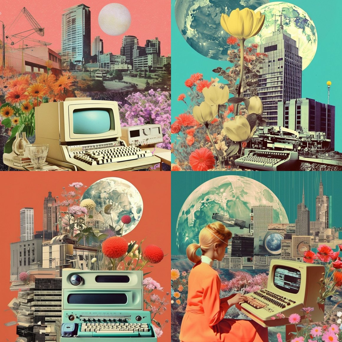 RetroFuturistic Voyage: A Mid-Century Digital Dream