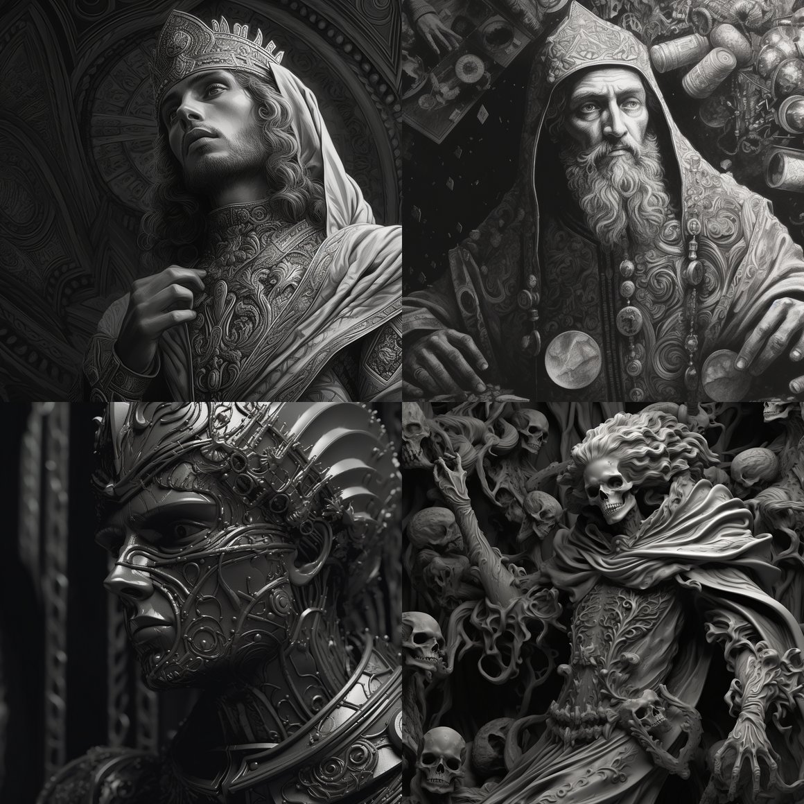 Detailed Black and White Judas Saint Coloring Page in 4K Resolution, Version 4