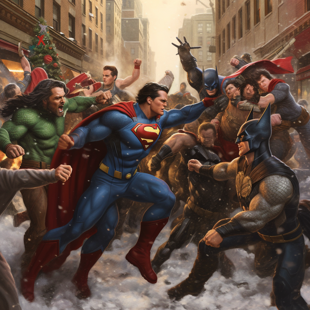 Christmas Clash: Superheroes Unleashed in New York