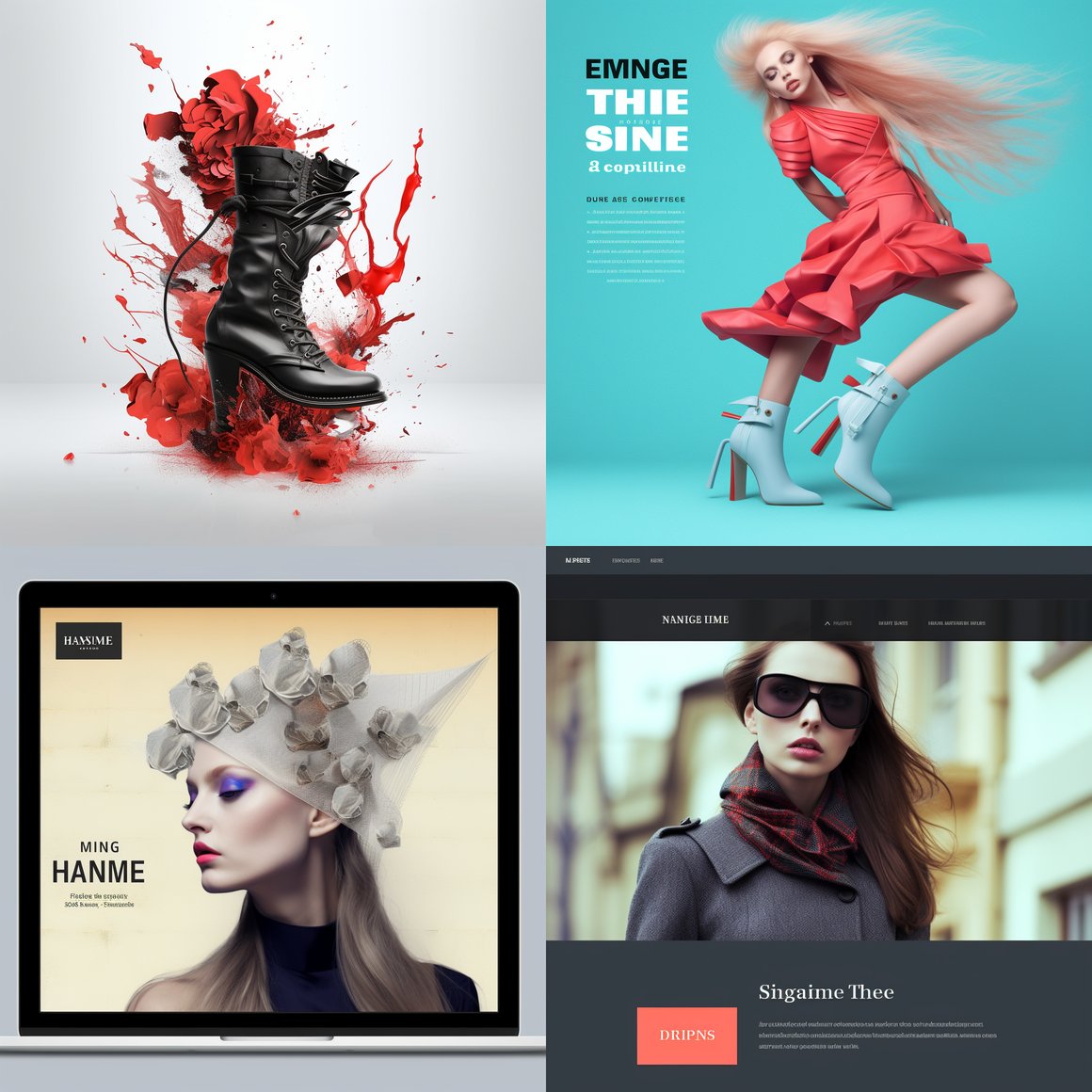 Designing Women's Shoe Editorial Websites