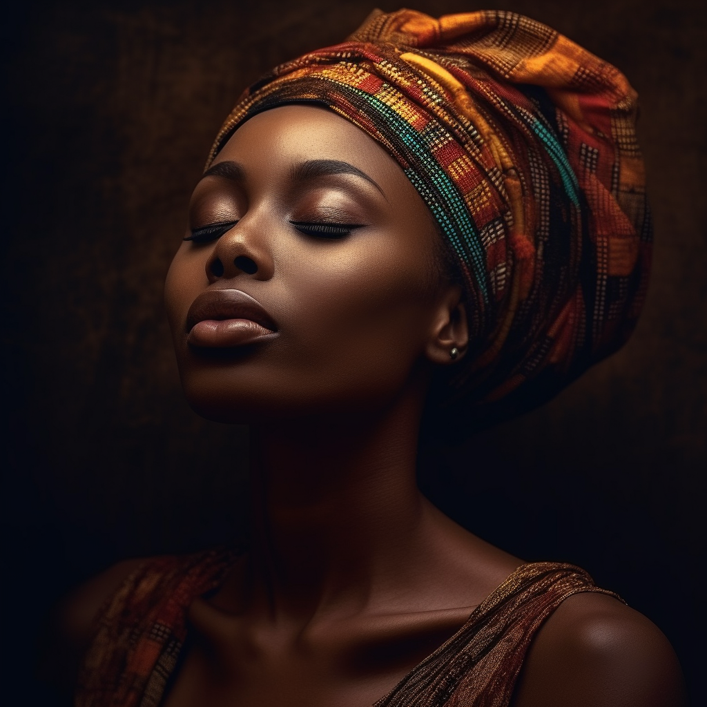 Cinematic Portrait of a Serene African Woman