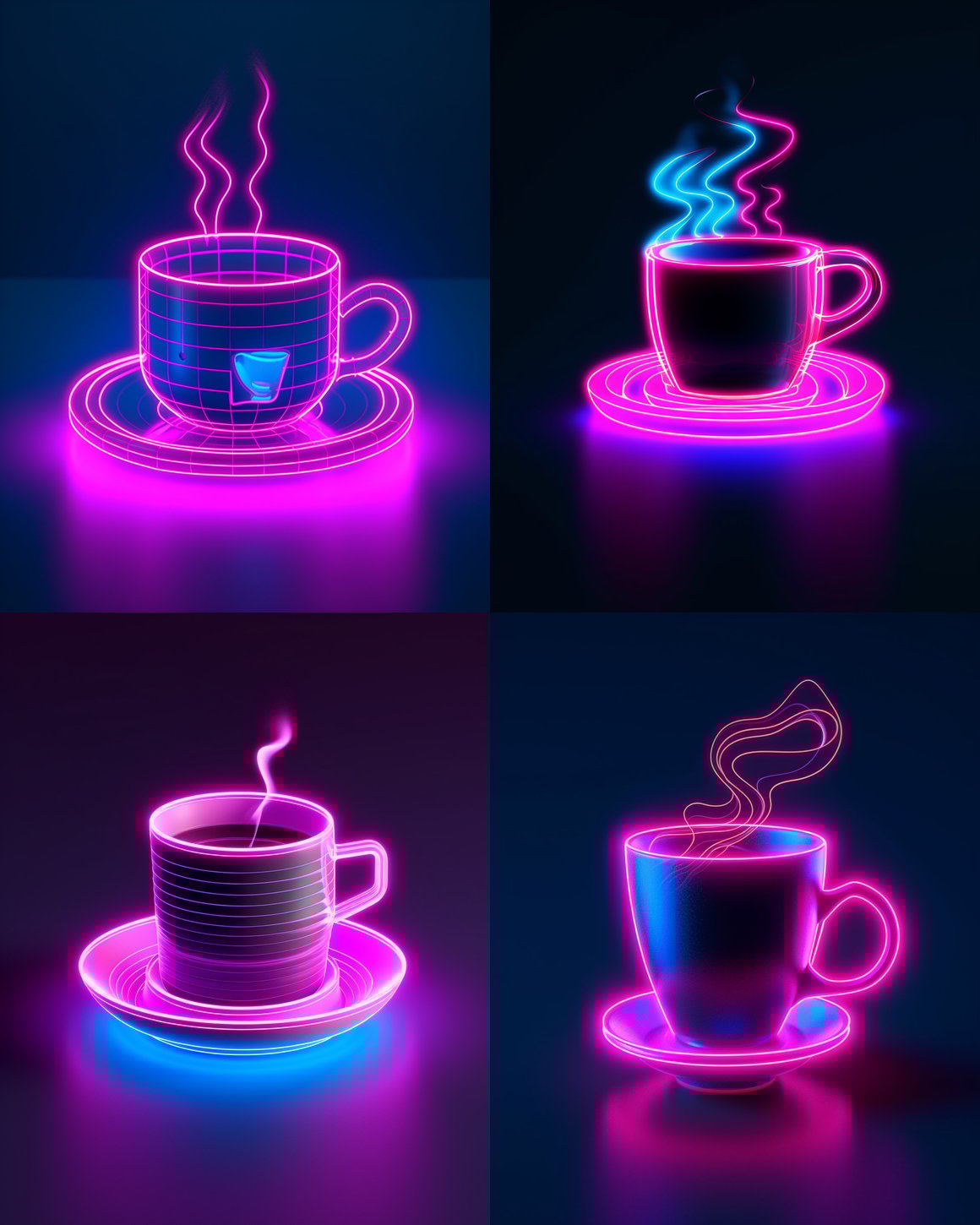 Neon Nights: Dynamic Coffee Journey