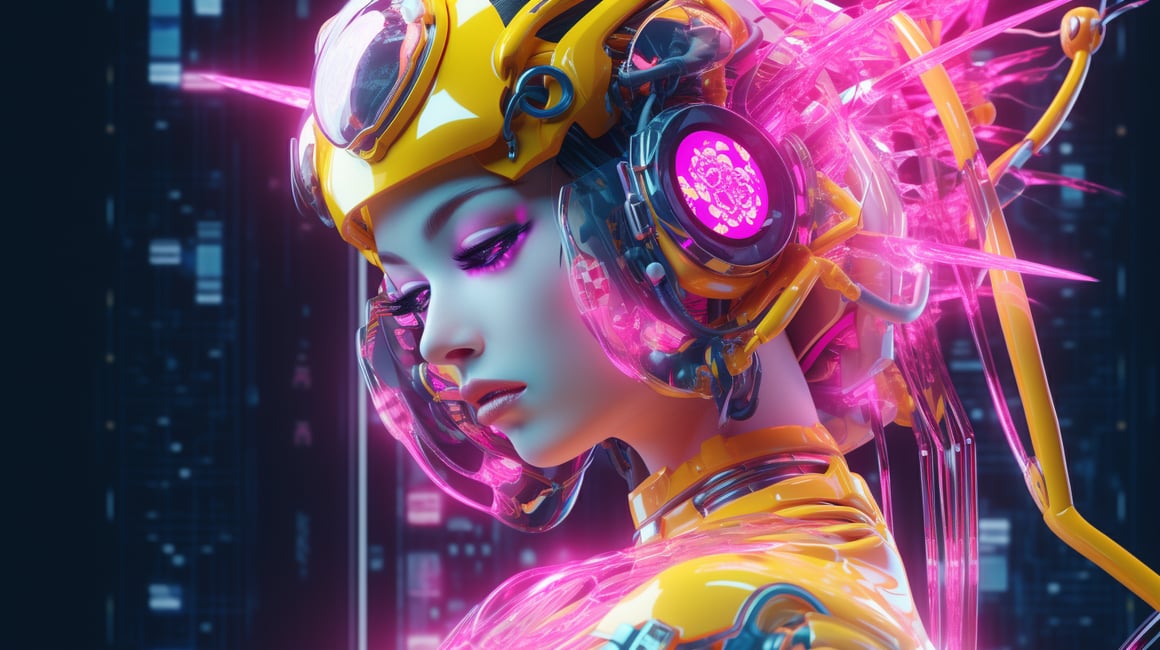 Neo-Tokyo Cyber Geisha: A Mid-Journey Digital Odyssey