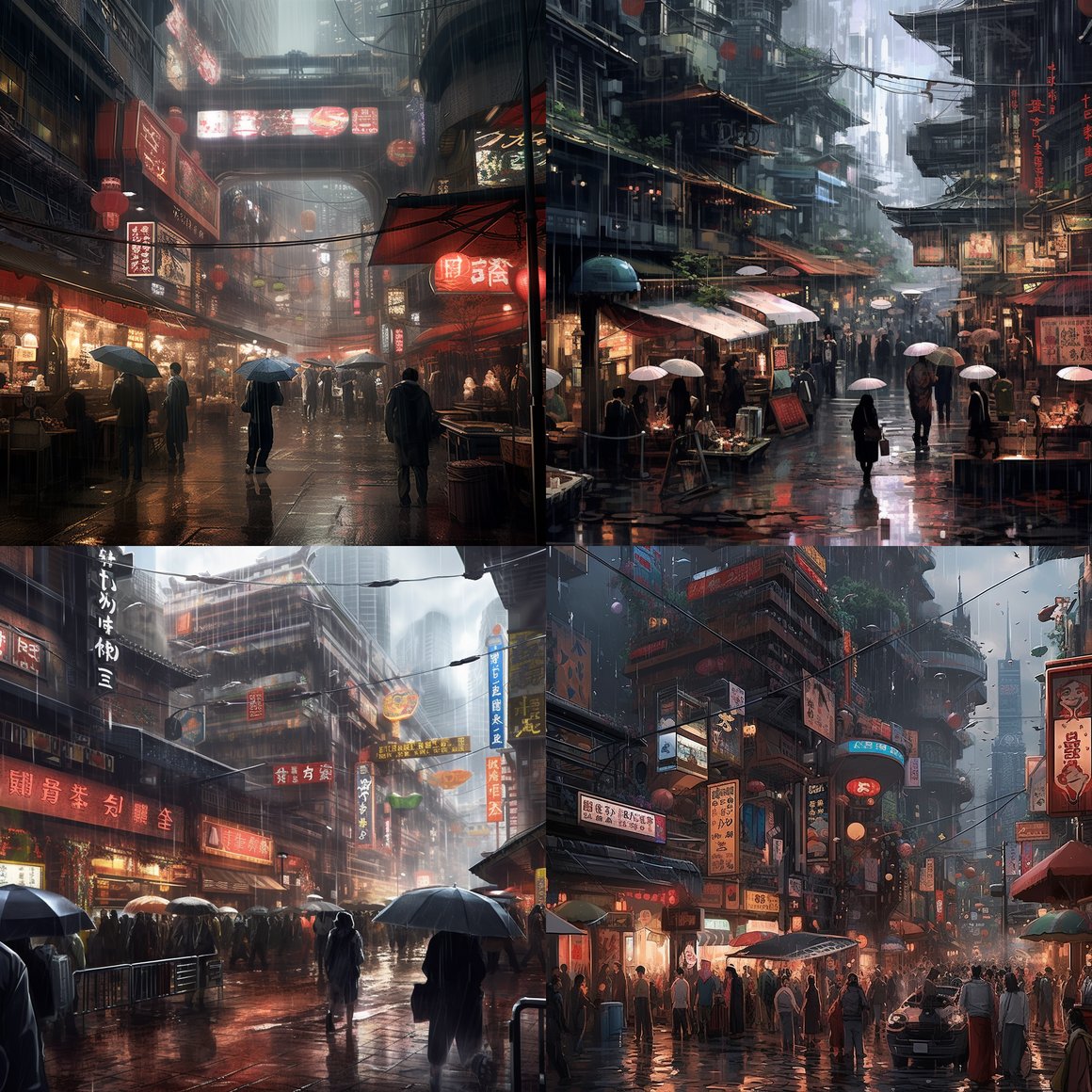 Neon Showers: Hustle in the Heart of Future Tokyo